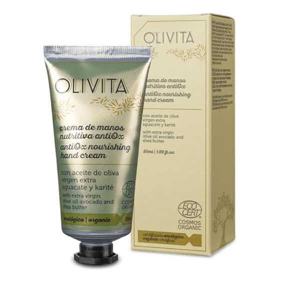 Olivita Antiox Nourishing Hand Cream with extra virgin olive oil avocado and she butter - 50ml