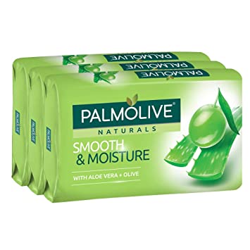 JABON PALMOLIVE  3 BAR SMOOTH & MOISTURE (GREEN) 80 GRAM PK12  /  UOM C24