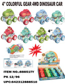 JUGUETES DINOSAURIO DE FRICCIÓN QUE SE ILUMINAN EXPOSICIÓN 12CT / UOM DSP