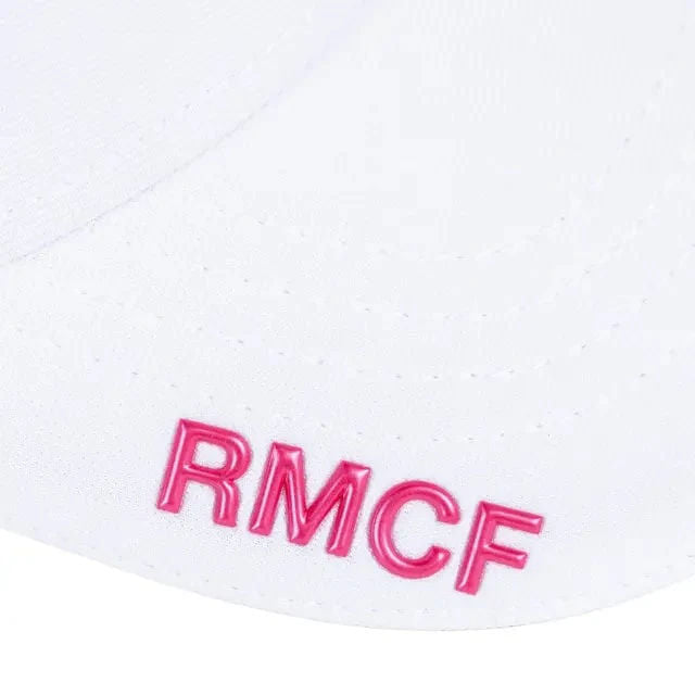 Gorra Blanca Real Madrid - Escudo Rosa