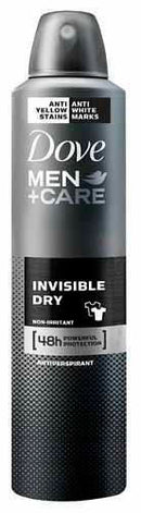 DOVE SPRAY 250ML HOMBRES INVISIBLE SECO CS6  /  UOM C6
