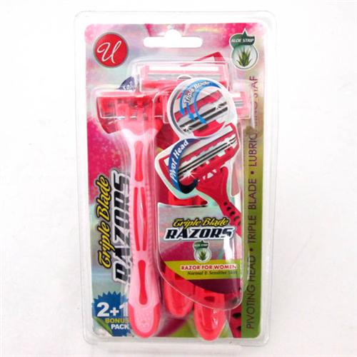 ULTRA MAX / EASY WAY BLADE RAZOR PINK 2CT PK8  /  UOM M96