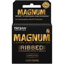 CONDOMES TROJAN MAGNUM RIBBED 3CT PK6  /  UOM C12