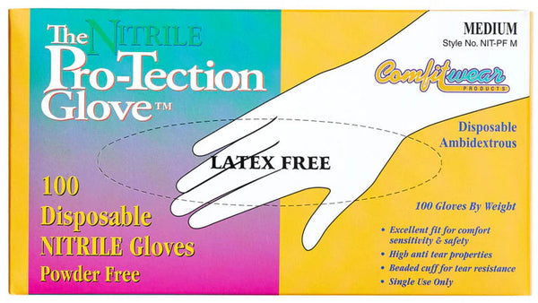 LATEX DISPOSABLE GLOVES MEDIUM CT100  /  UOM C10