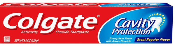 COLGATE TOOTHPASTE 8.2 OZ CAVITY PROTECTION REGULAR CS6  /  UOM C6