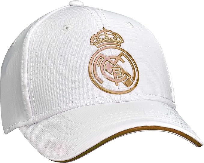 Gorra Real Madrid Adulto Blanco - Escudo en Oro