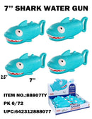JUGUETES PISTOLA DE AGUA TIBURÓN AZUL 7" DISPLAY 6CT  /  UOM DSP