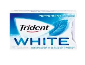 TRIDENT WHITE DUAL TEAR PACK PEPPERMINT 16 CT DISPLAY  /  UOM DSP