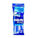 "GILLETTE RAZOR BLUE II PLUS 2CT BAG 12CT  /  UOM DSP"