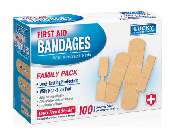 BAND AID  LUCKY *100 S ASSORTED SIZES  /  UOMC12