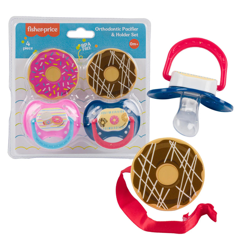 FISHER PRICE BABY PACIFIER DONUT CLIP SET C12 / UOM C12