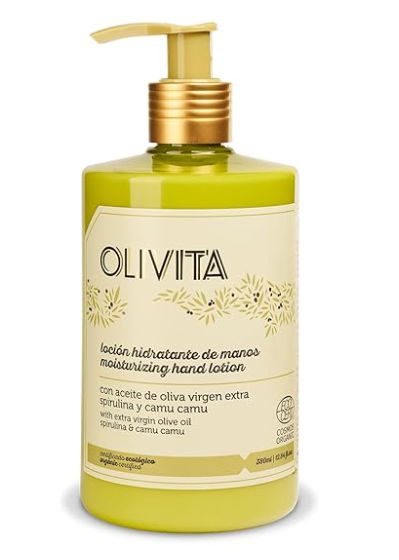 Olivita Hand Lotion, Moisturising Hand Lotion with Aloe Vera, Virgin Olive Oil Extra & Camu Camu - Organic Cosmetics - Natural Cosmetics - 380 ml