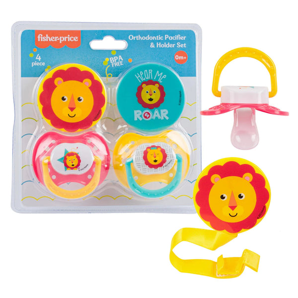 FISHER PRICE BABY PACIFIER LION CLIP SET C12 / UOM C12