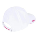 Gorra Blanca Real Madrid - Escudo Rosa