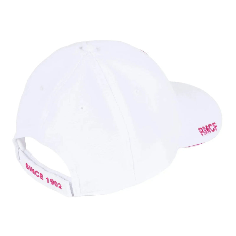 Gorra Blanca Real Madrid - Escudo Rosa