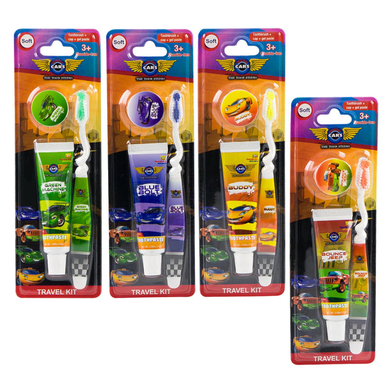 KIDS CARS TOOTHBRUSH-PASTE KIT PK12 / UOM C24