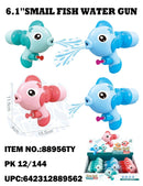 JUGUETES PISTOLA DE AGUA DE PEZ 6" EXPOSITOR 12CT / UOM DSP