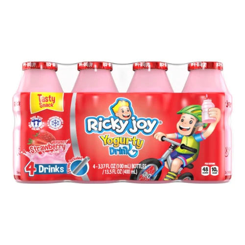 RICKY JOY YOGURTY DRINK STRAWBERRY 13.5fl oz-C10