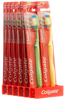 CEPILLO DE DIENTES COLGATE CLÁSICO LIMPIEZA PROFUNDA MEDIO DISPLAY CT 12 / UOM DSP