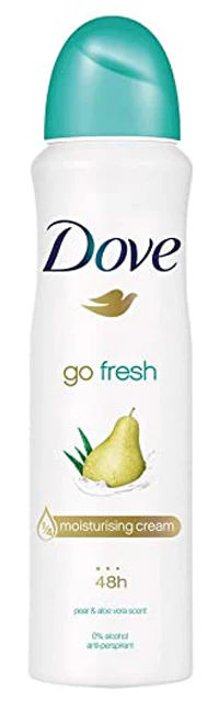 DOVE SPRAY 150ML GO FRESH PEAR & ALOE CS6  /  UOM C6