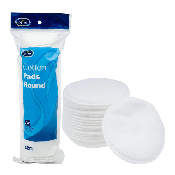 ALL PURE ROUND COTTON PADS 100ct PK6  /  UOM C24