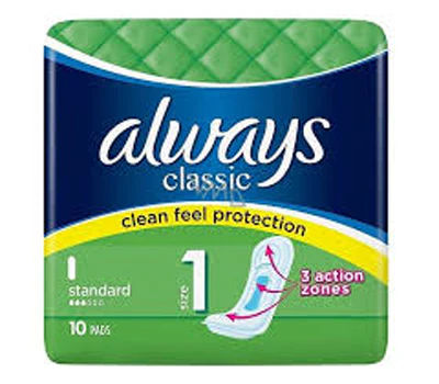 ALWAYS CLASSIC NORMAL STANDARD 10CT PK12 /  UOM C24