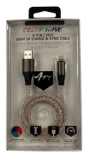 CABLE DE DATOS ILUMINADO CON OLA DE COLOR DE 4 PIES