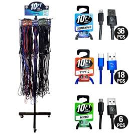 60 Piece 10FT Cable Display