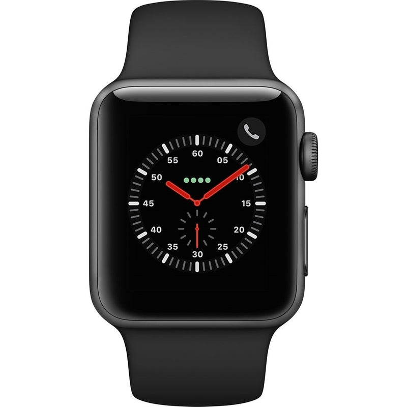 Apple Watch Series 3 (GPS) 42mm Space GrayAluminum Case with Black Sport Band