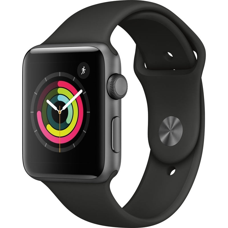 Apple Watch Series 3 (GPS) 42mm Space GrayAluminum Case with Black Sport Band