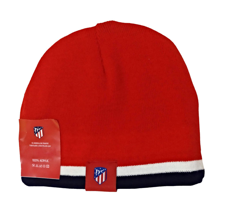 ATLETICO DE MADRID REVERSIBLE BLUE AND RED BEANIE