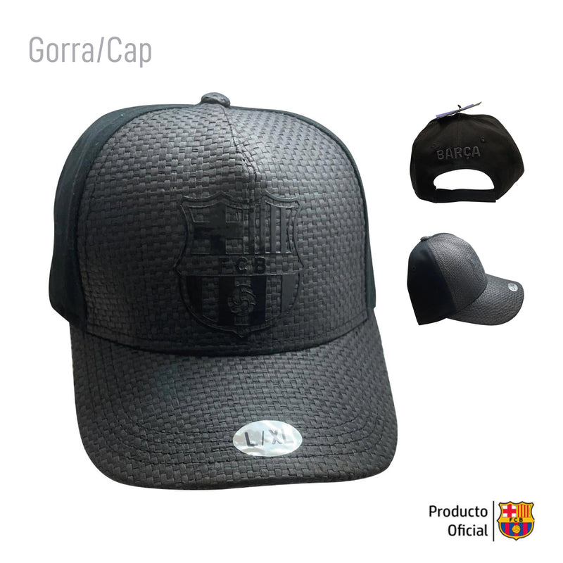 Barcelona F.C. Pannel Black Cap Gorra Pannel Negra