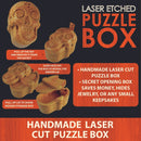 CAJA DE ROMPECABEZAS DE MADERA CALAVERA MÁGICA 6 PIEZAS POR DISPLAY