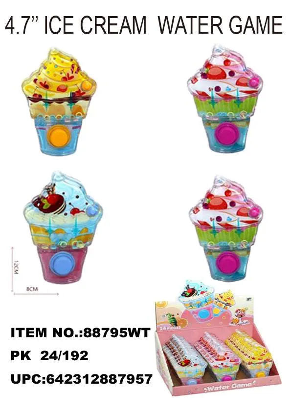 TOYS ICE CREAM STYLE WATER GAME?DISPLAY 24CT