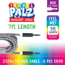 AURICULARES DE FELPA CON CABLE DE 10 PIES VARIEDAD DE EXPOSITOR DE SUELO 42 PIEZAS POR EXPOSITOR