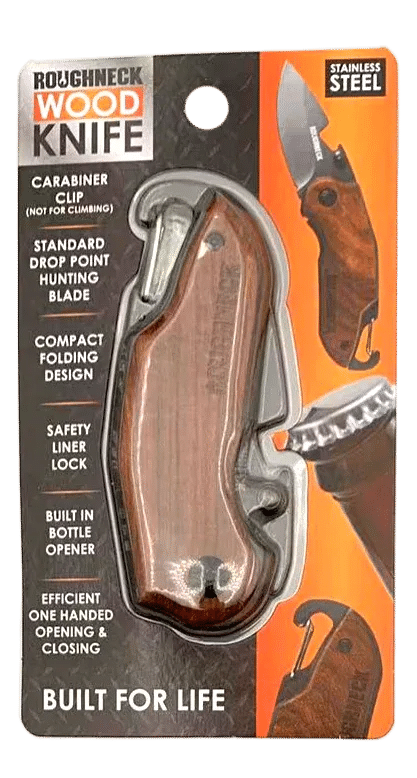 ROUGHNECK WOODEN KNIFE 6 PIECES PER DISPLAY