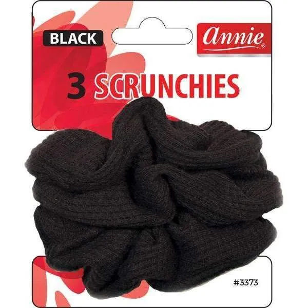 ANNIE SCRUNCHES 3CT BLACK CS12