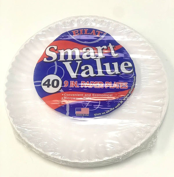 PAPER PLATE WHITE 9in C12