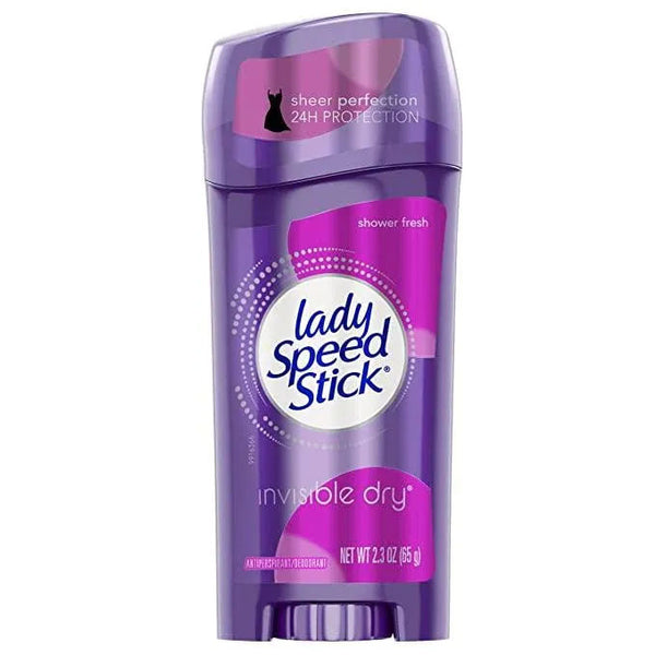 LADY SPEED STICK A/P DEO INVISIBLE DRY SHOWER FRESH 2.3oz PK6