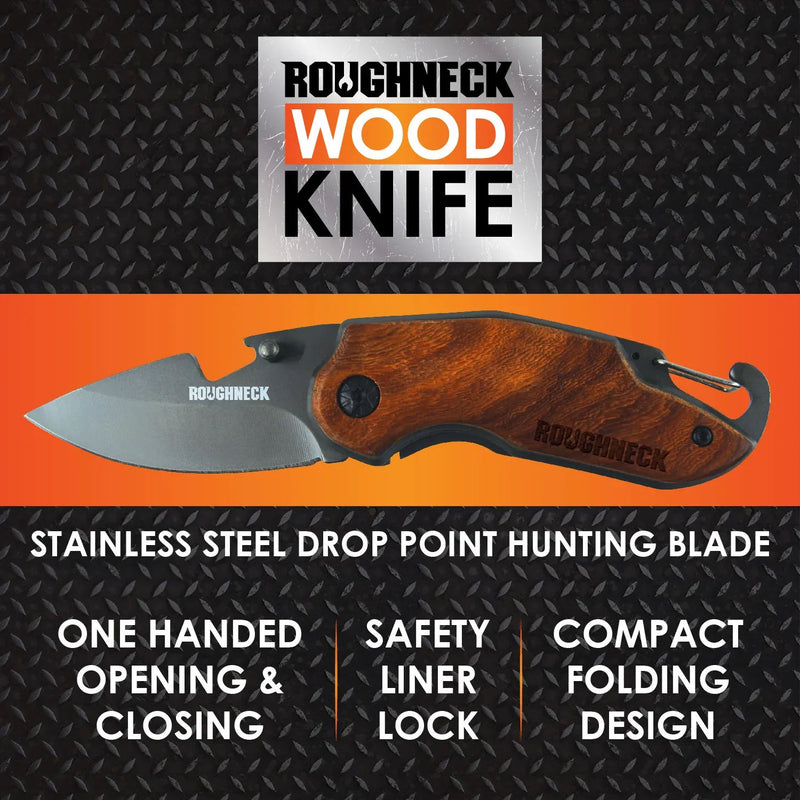 ROUGHNECK WOODEN KNIFE 6 PIECES PER DISPLAY