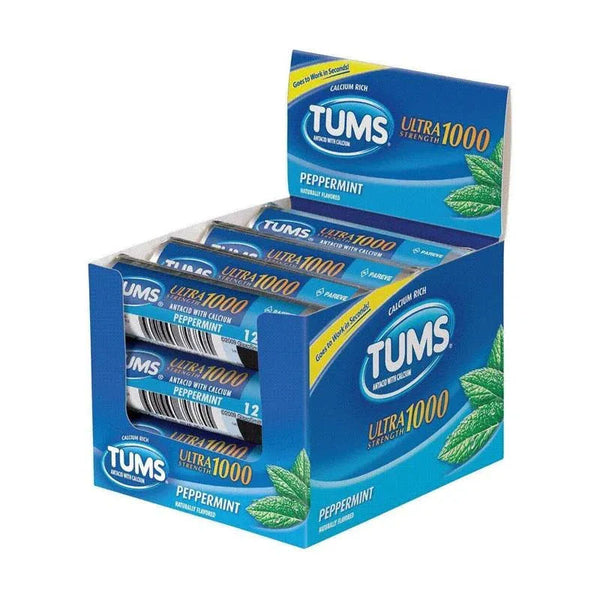 TUMS ULTRA STRENGTH PEPPERMINT 12 ROLLS DSP