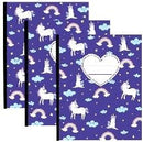 Cuaderno de Composición - 3 PK Diseño Variado - Rayado Ancho (48 Paquete)