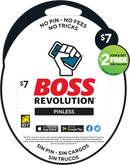 $7 BOSS REVOLUTION TARJETAS Físicas SIN PIN