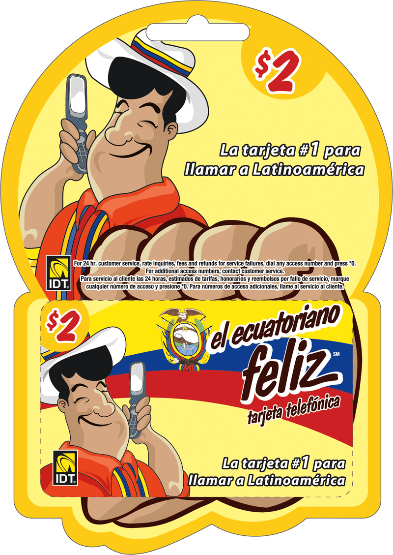 $2 FELIZ EL ECUATORIANO HARD CARDS