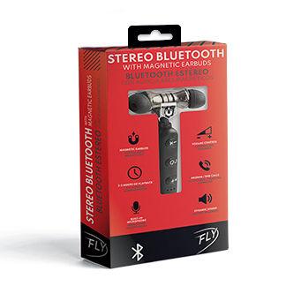 Stereo Bluetooth with Magnetic Earbuds - METALIC GREY (12 Pack)