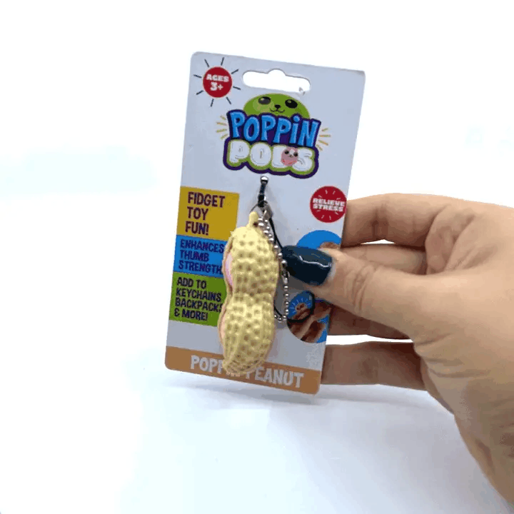 FIDGET STRING BEANS POPPIN PODS 24 PIECES PER DISPLAY