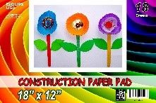 Construction Paper Pad, 12x18, 18 Sheets (48 Pack)