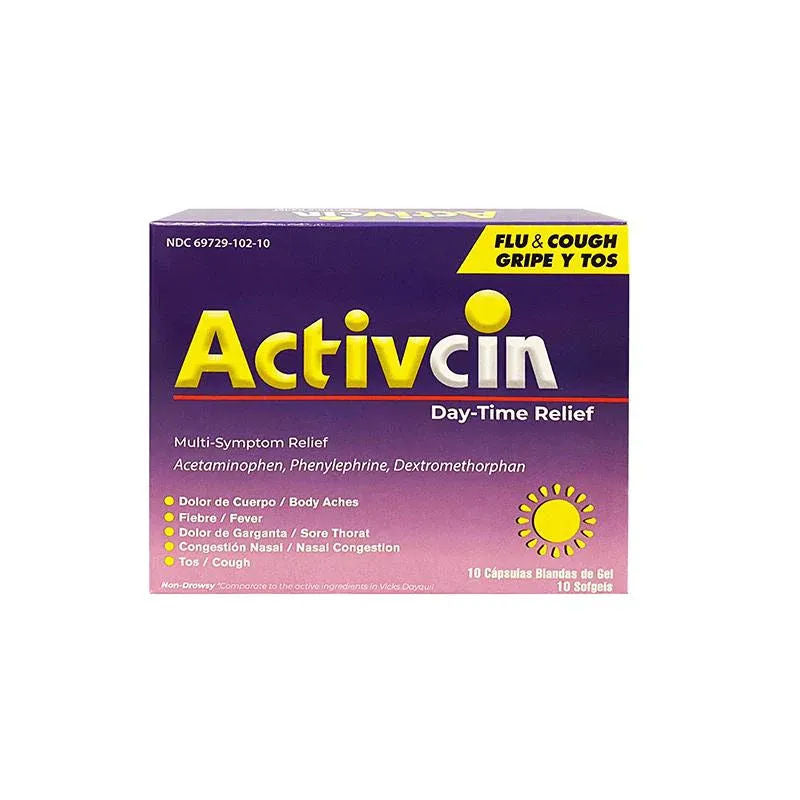 OPMX ACTIVCIN DAY-TIME RELIEF W/10 GEL CAPS PK6