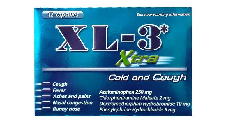 XL-3 COLD MEDICINE - EXTRA 12-CT PK6