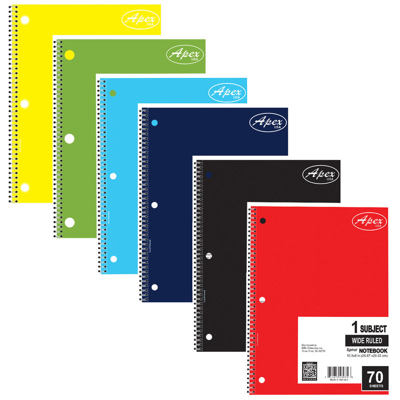 1 Subject Notebook (48 Pack)